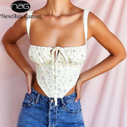 Floral Corset Crop Top