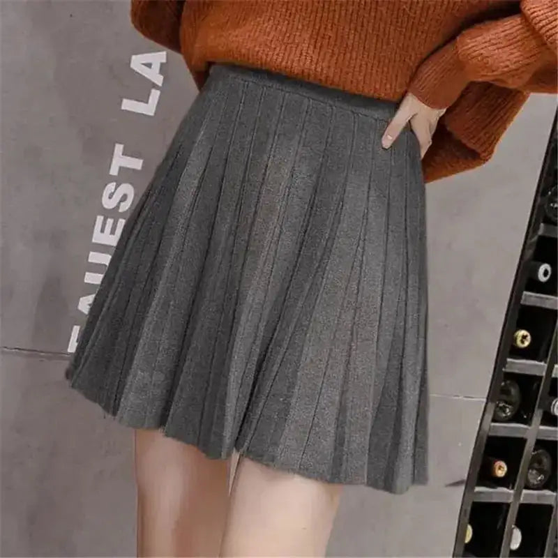 High Waist Knitted Skirt