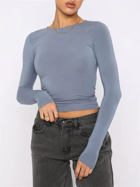 Long Sleeve Crop Top