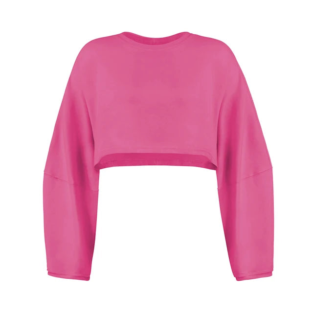 Sporty Crop Top: Long Sleeve Fitness Apparel