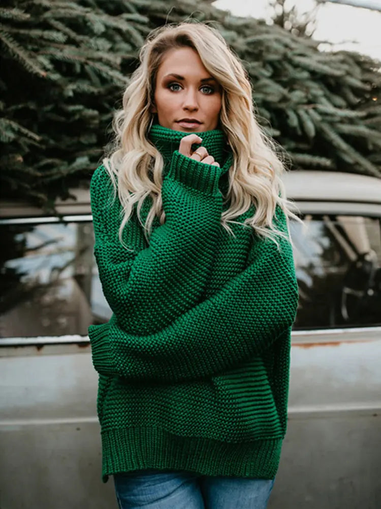 Warm Knitted Turtleneck Sweater