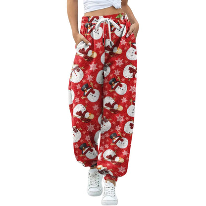 Christmas Drawstring Leggings