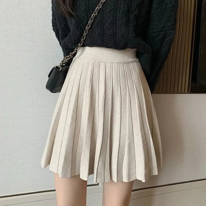 High Waist Knitted Skirt