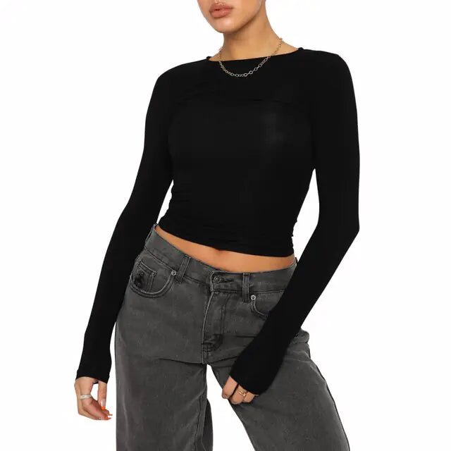 Long Sleeve Crop Top