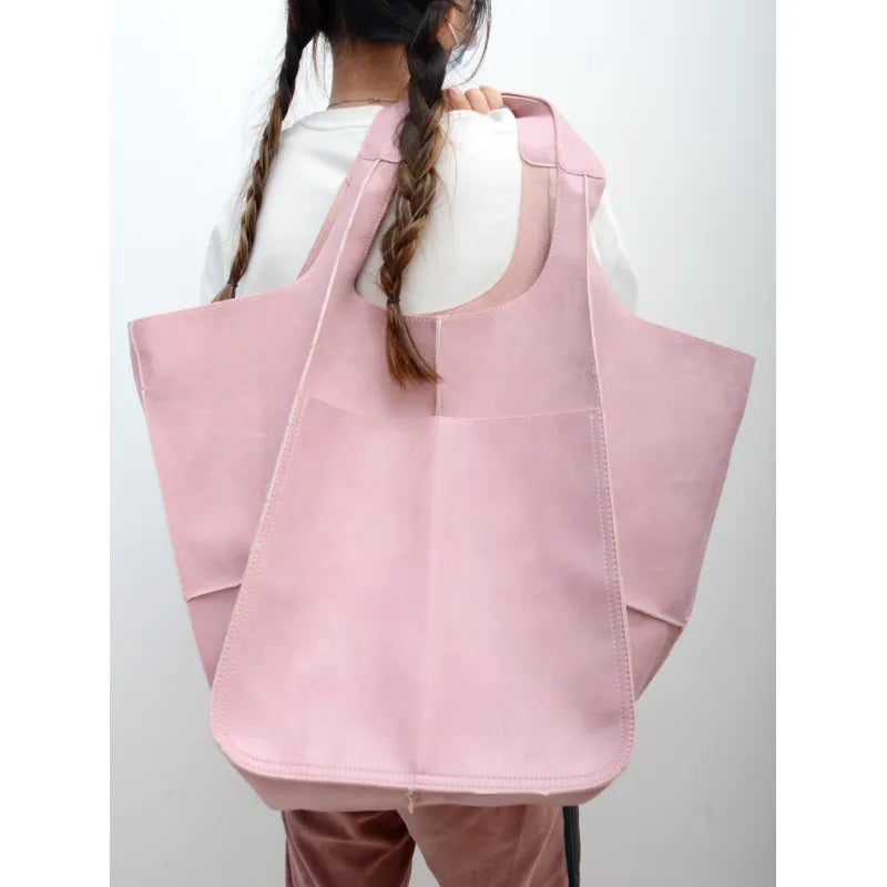 Soft Leather Large Shoulder Tote Bag