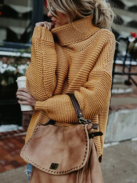 Warm Knitted Turtleneck Sweater