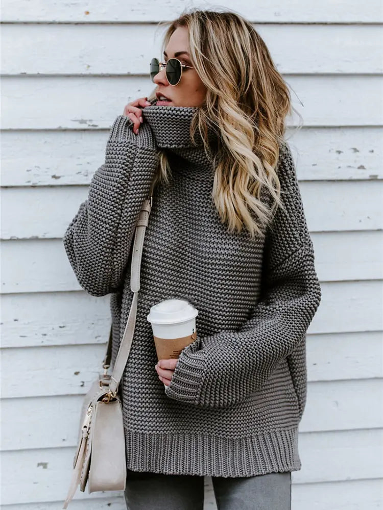 Warm Knitted Turtleneck Sweater