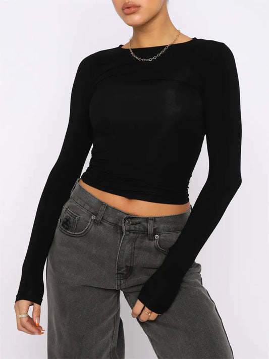 Long Sleeve Crop Top