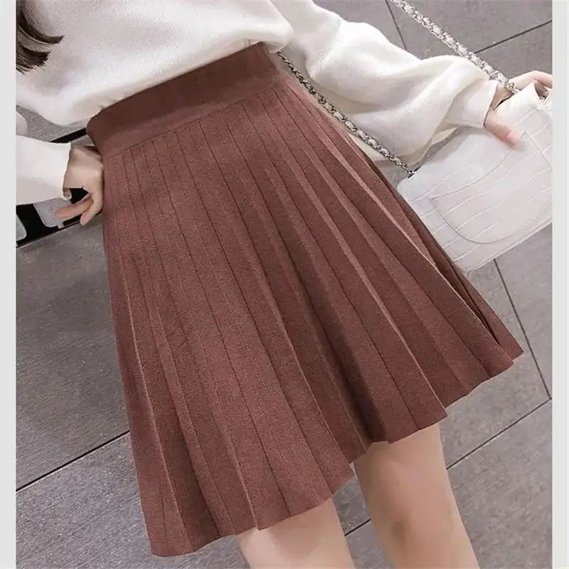 High Waist Knitted Skirt