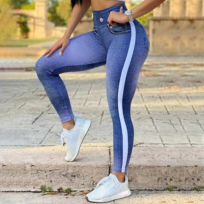 Faux Denim Leggings