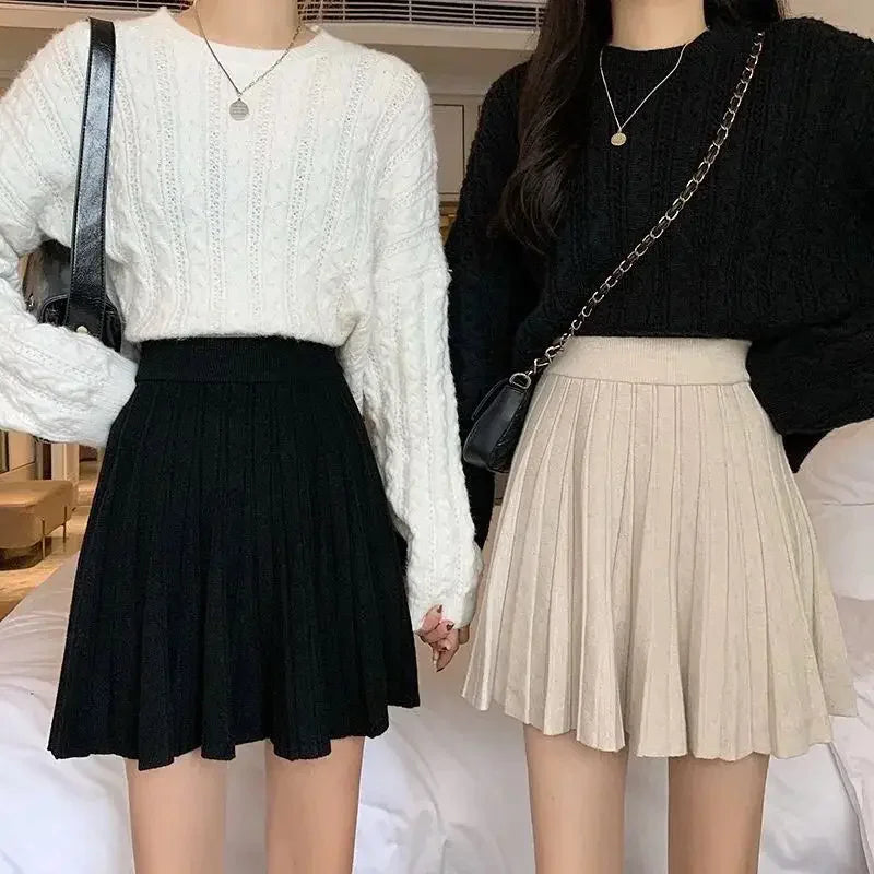 High Waist Knitted Skirt