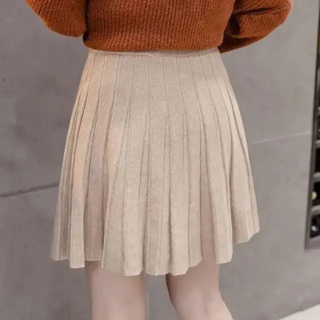 High Waist Knitted Skirt